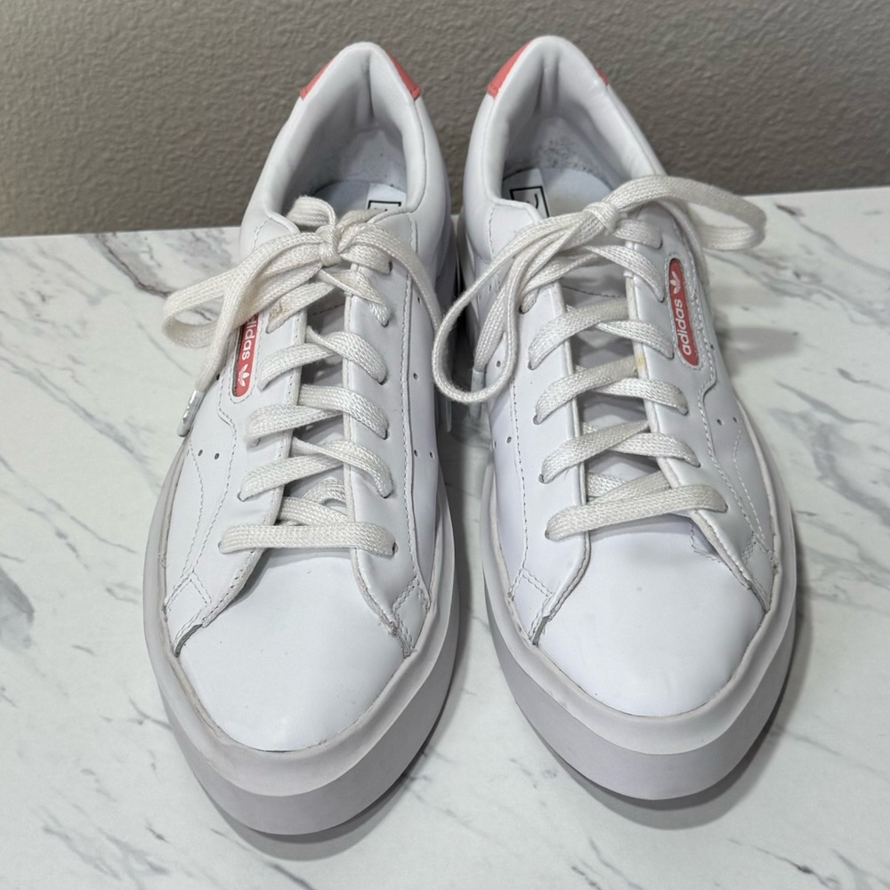 adidas White and Pink Sneakers